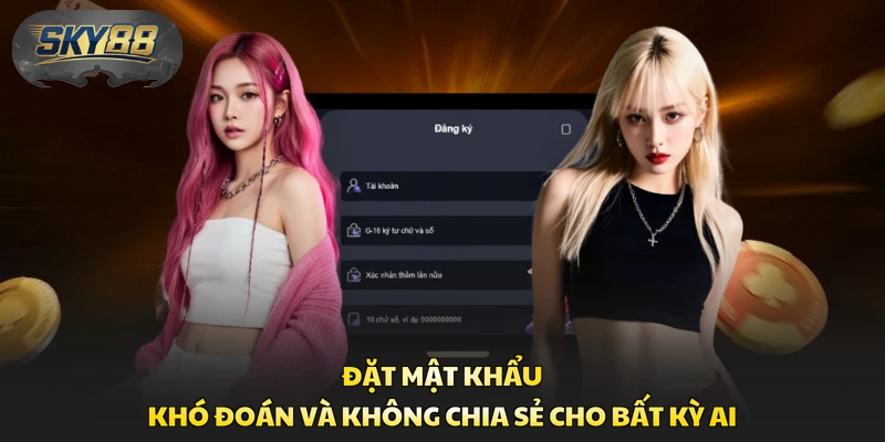 Đặt mật khẩu khó đoán và không chia sẻ cho bất kỳ ai