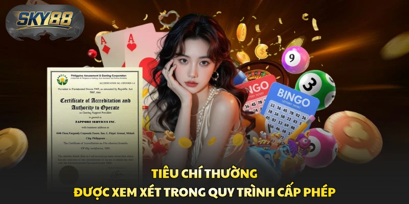 Tiêu chí thường được xem xét trong quy trình cấp phép